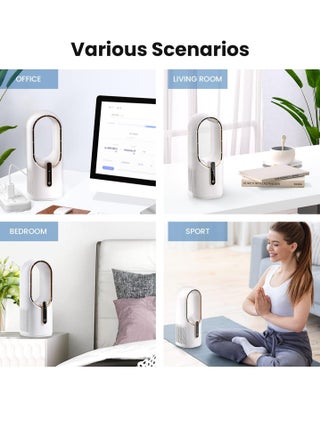 Desk Fan Bladeless, 11.8 Inch Office Fan Small, Quiet, 3 Speed Adjustment, Touch Control, Easy to Clean, Desk Fans Small Quiet, Ideal for Office, Living Room, Bedroom - view 5
