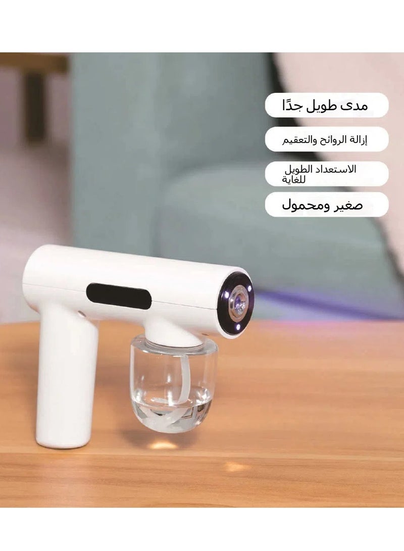 Portable handheld electric humidification spray gun household travel good nano atomization blue light disinfection gun - Image 3