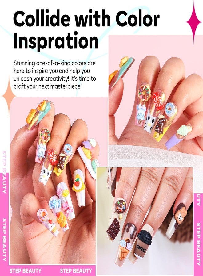 MAJOR DIJIT 3D Mix Assorted Color Nail Charms Acrylic Multi Cute Nail Art Charms Hollow Candy Jewelry Nail Supplies for Nail Art Design DIY Crafts Accessories (-20) - Image 5
