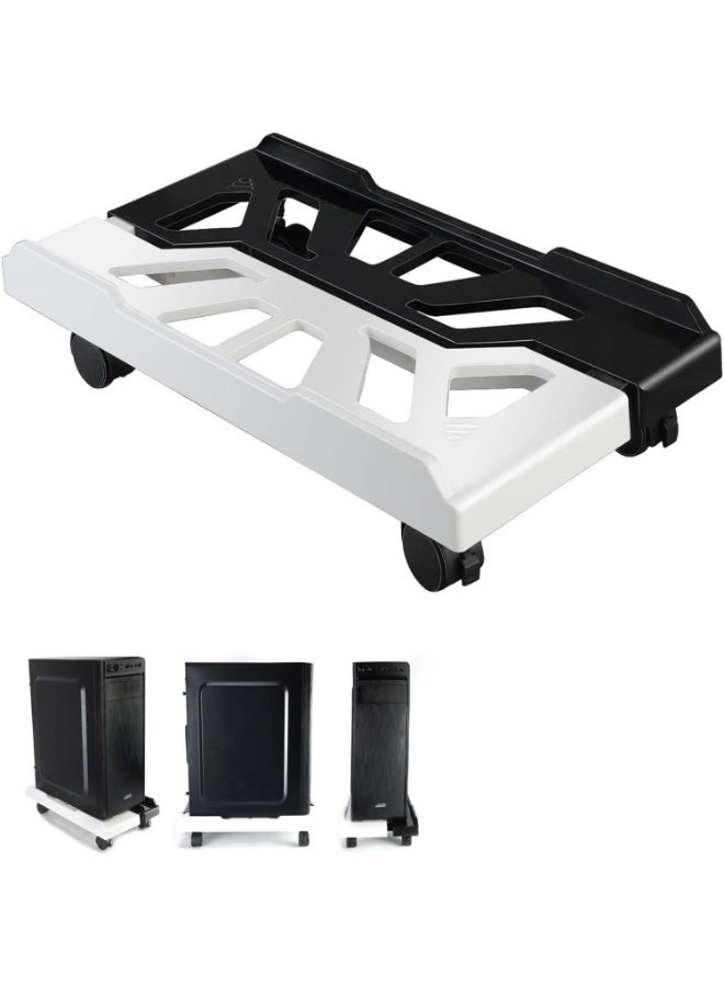 Pc Stand, Cpu Tower Stand With Rolling Wheels Under Desk Mobile Computer Holder, Ventilated Floor Cart For Gaming Pc, Desktop Tower Mount Fo For Gamers/Students