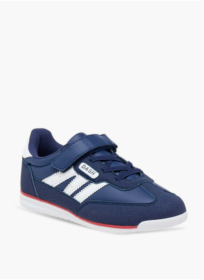داش Boys Panelled Sneakers with Hook and Loop Closure