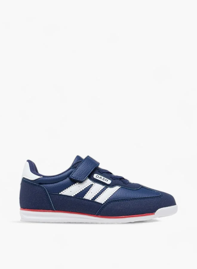 Dash Boys Panelled Sneakers with Hook and Loop Closure