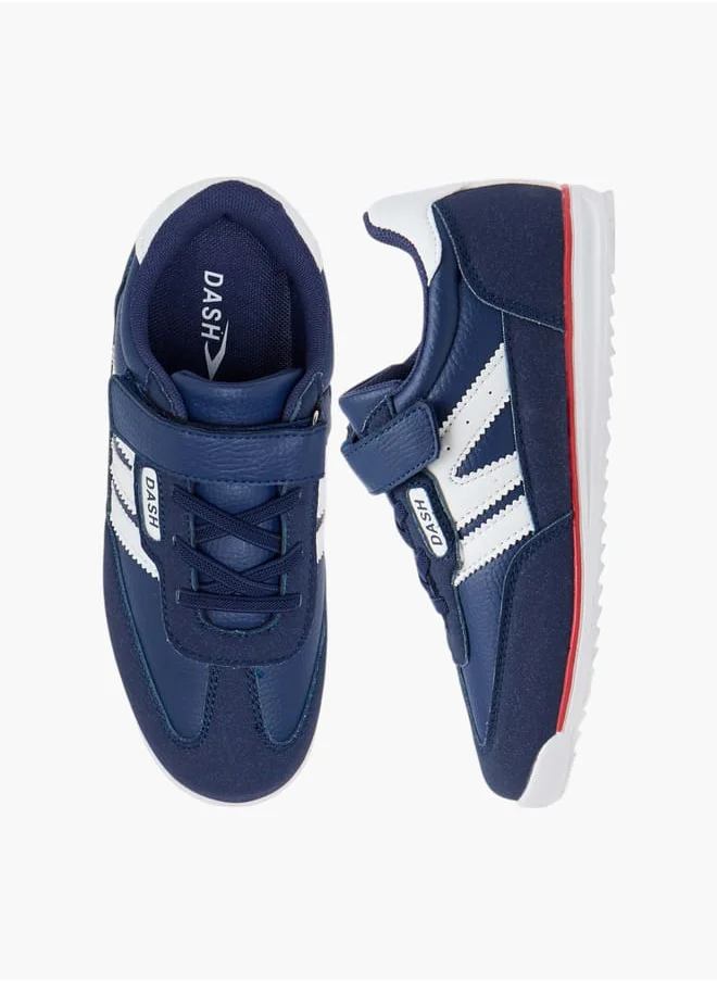 داش Boys Panelled Sneakers with Hook and Loop Closure
