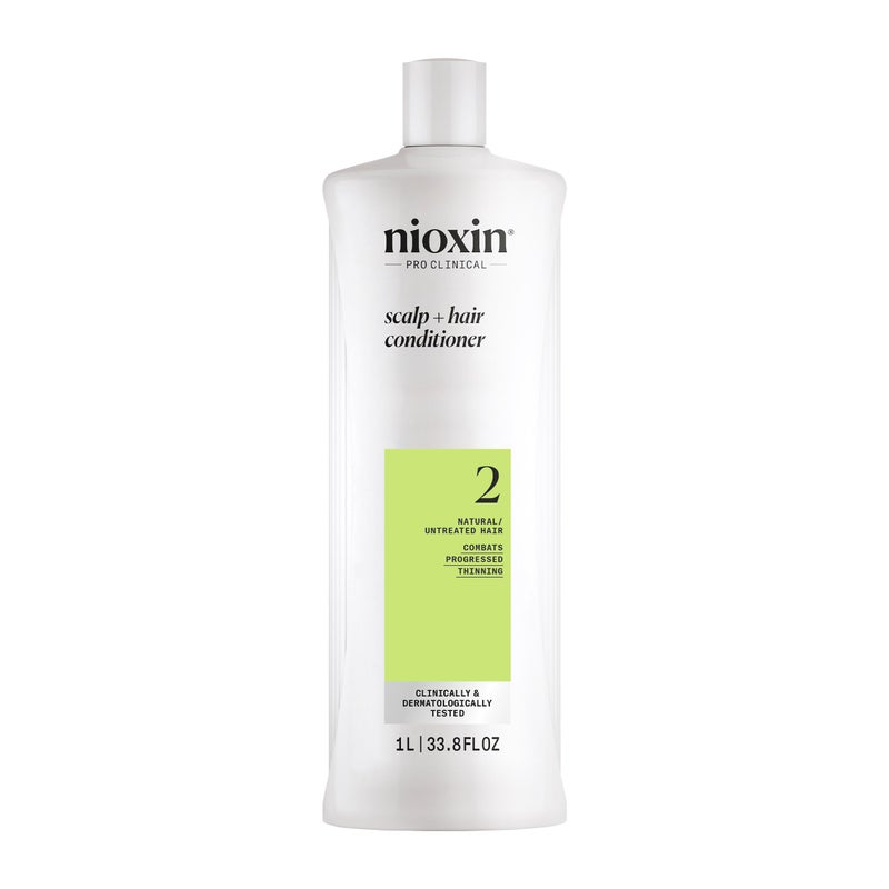 Nioxin Scalp + Hair Thickening System 2 Conditioner| For Natural or Untreated Hair with Progressed Thinning| With Niacinamide and Biotin | 33.8 Fl oz. - Image 1