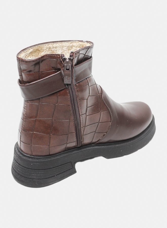 Glitter Women Half-Boots - Brown - Image 4