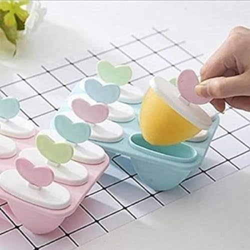 GRANTH ENTERPRISE Ice Pop Makers Popsicle Ice Cream Moulds Tray Kulfi Candy Ice Lolly Mold for Children (Heart Candy) Plastic, 15 x 11 x 10 Centimeters - Image 5