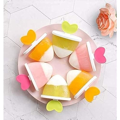 GRANTH ENTERPRISE Ice Pop Makers Popsicle Ice Cream Moulds Tray Kulfi Candy Ice Lolly Mold for Children (Heart Candy) Plastic, 15 x 11 x 10 Centimeters - Image 4