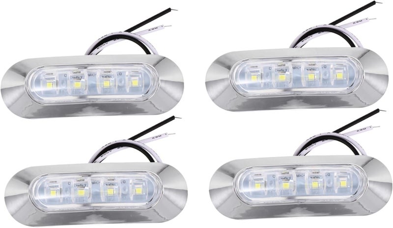 Amosfun 4 قطع مصابيح LED للقوارب عالية السطوع مصابيح علامة جانبية للشاحنات مقطورات السفر Rvs إضاءة شاحنة متينة - Image 1