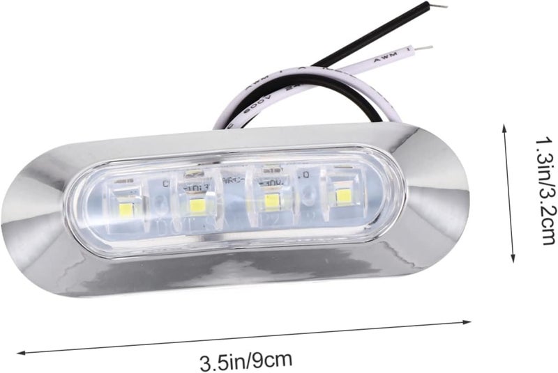 Amosfun 4 قطع مصابيح LED للقوارب عالية السطوع مصابيح علامة جانبية للشاحنات مقطورات السفر Rvs إضاءة شاحنة متينة - Image 2