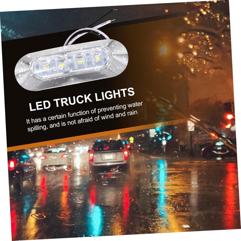 Amosfun 4 قطع مصابيح LED للقوارب عالية السطوع مصابيح علامة جانبية للشاحنات مقطورات السفر Rvs إضاءة شاحنة متينة - Image 5