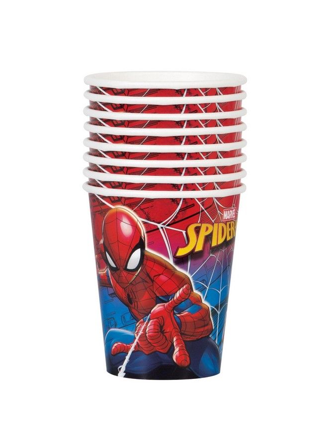 Unique Spiderman Party Paper Cups 9 Oz Multicolor 8 Pcs - Image 3