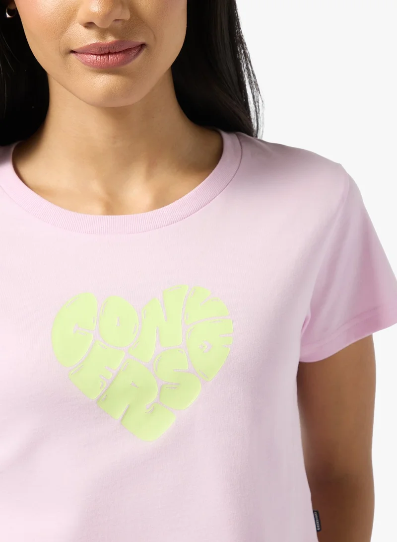 CONVERSE  Colorful Heart T-Shirt for Women | Best Price UAE