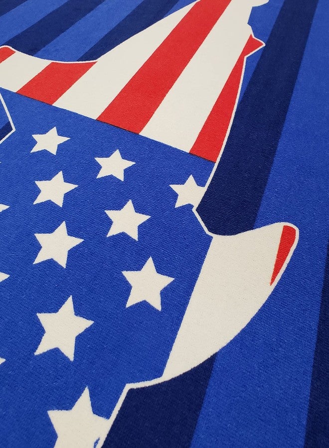 Beachland Sharks American Flag Beach Towel 30 x 60 inch 100% Cotton (USA Shark, One Towel) - Image 3
