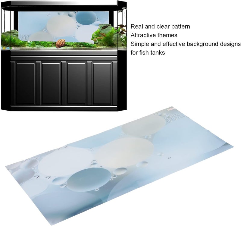 Aquarium Background Decoration Sticker, Fish Tank Backdrop with 3D Effect, Self Adhesive PVC Wallpaper for, Easy to Apply Underwater Theme Design for Freshwater and Saltw (91 * 50CM) - Image 3