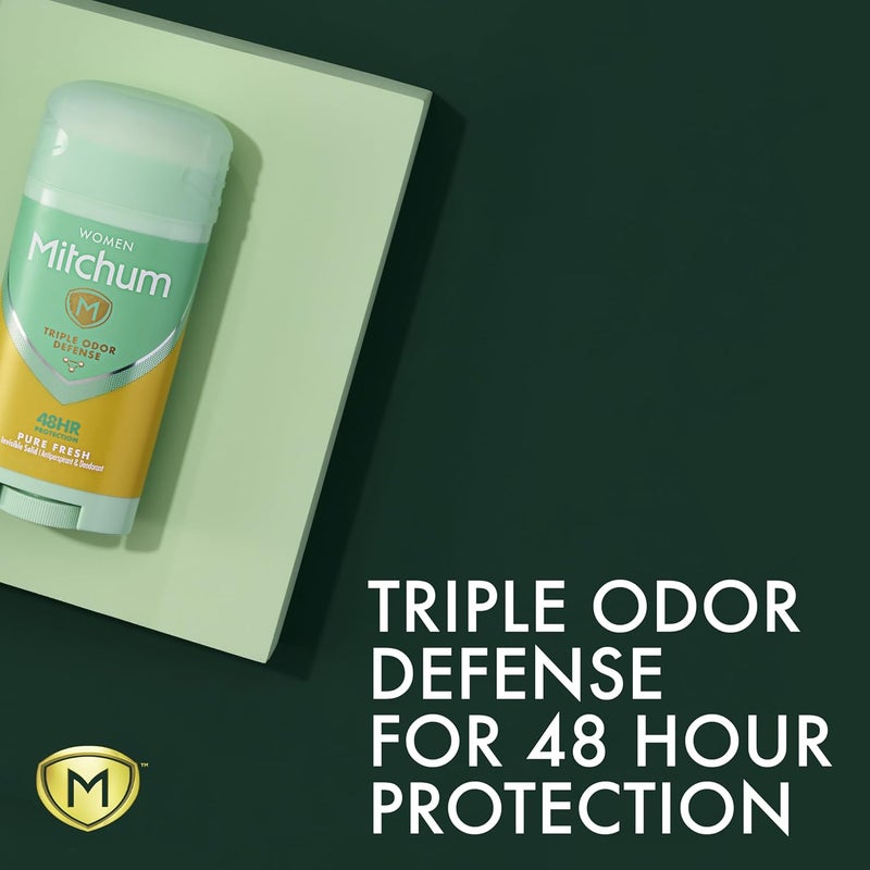 Mitchum Women Stick Solid Antiperspirant Deodorant, Pure Fresh, 2.7 Ounce - Image 2