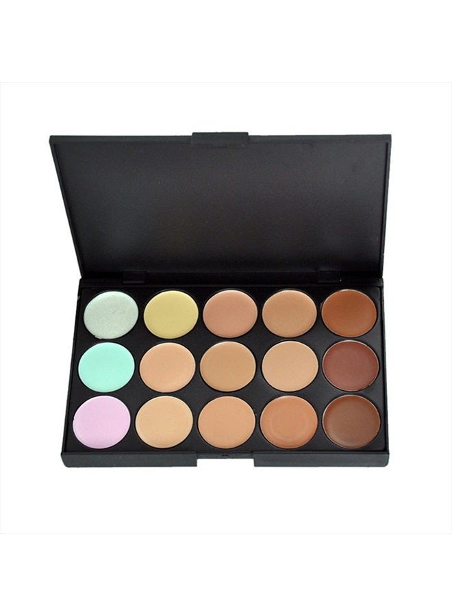 PhantomSky 15 Color Cream Concealer Camouflage Makeup Palette Contouring Kit #1 - Perfect for Professional and Daily Use - Image 4