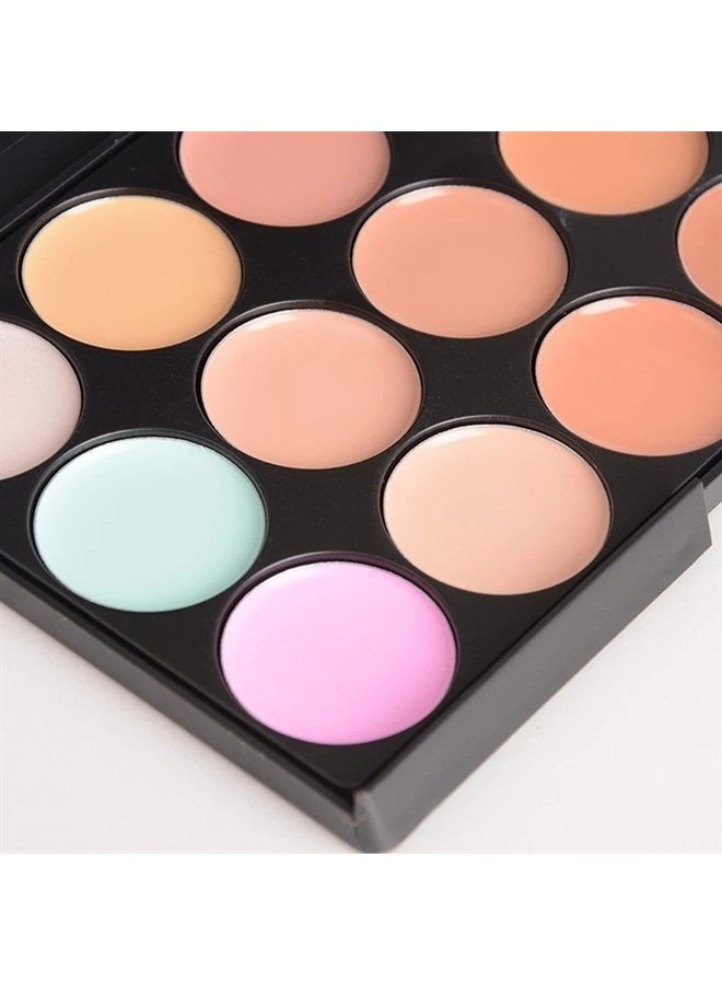 PhantomSky 15 Color Cream Concealer Camouflage Makeup Palette Contouring Kit #1 - Perfect for Professional and Daily Use - Image 3