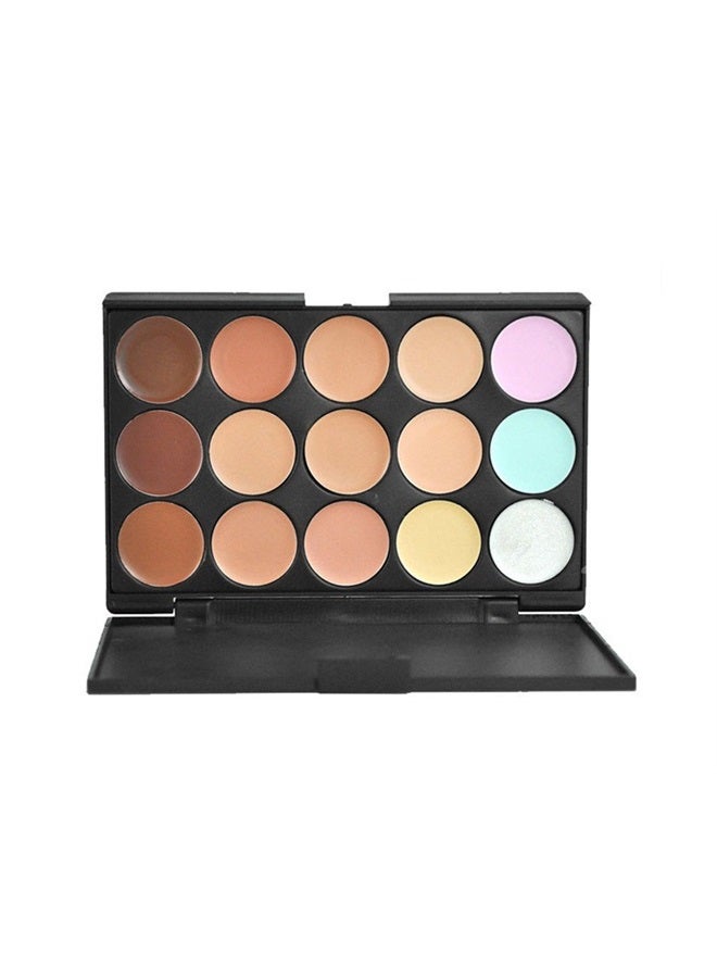 PhantomSky 15 Color Cream Concealer Camouflage Makeup Palette Contouring Kit #1 - Perfect for Professional and Daily Use - Image 2