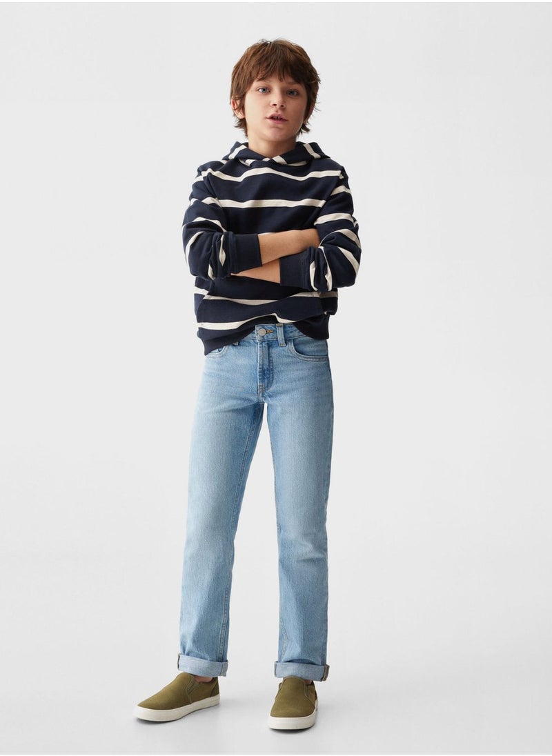 MANGO - Kids Striped Sweatshirt - Image 1