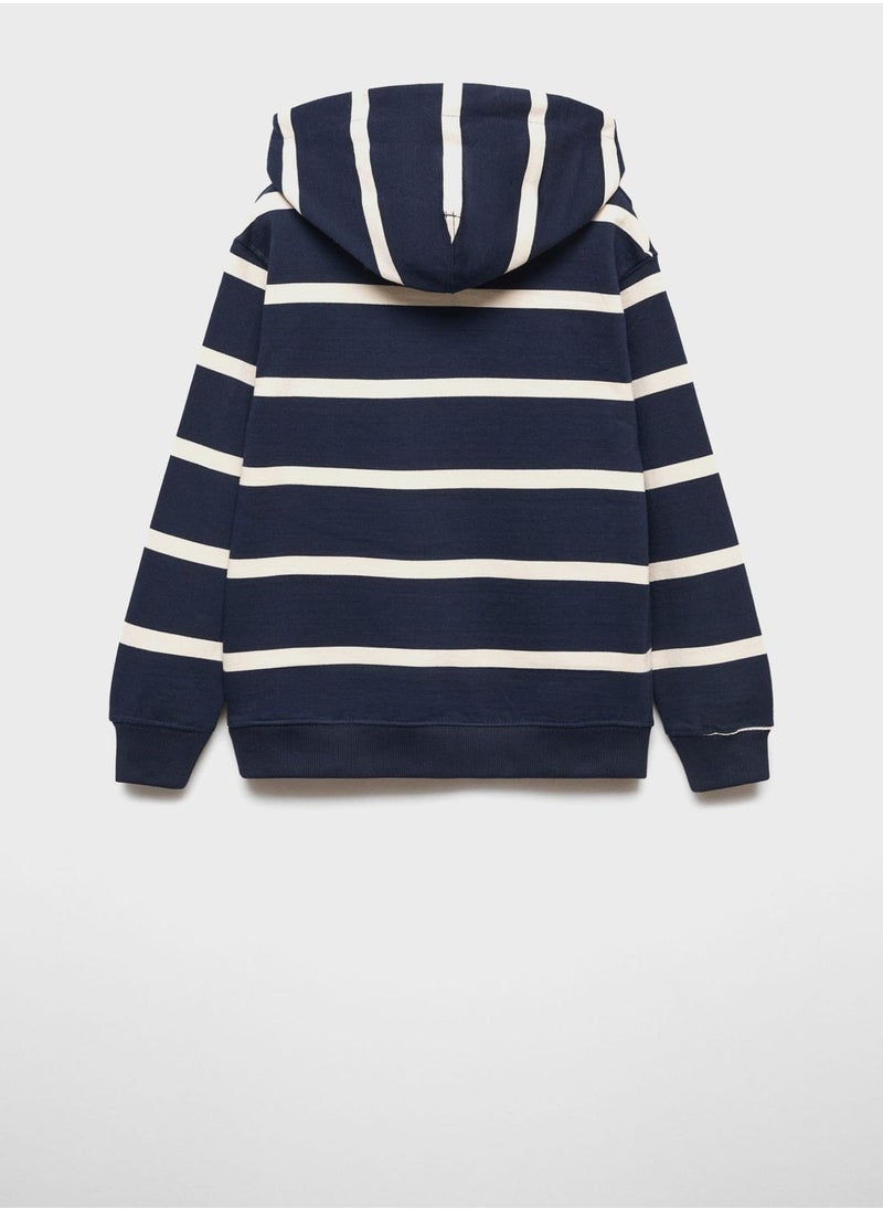 MANGO - Kids Striped Sweatshirt - Image 1