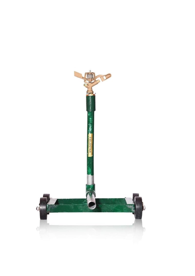 Fieldstar Impulse Brass Heavy Sprinkler with 4 Wheel Stand, High Impact Water Sprinkler for Gardening & Agriculture - Image 5