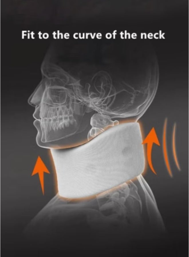 ديوتي دعامة للرقبة للنوم وتخفيف آلام الرقبة، طوق عنق من الفوم الناعم لدعم واستقامة العمود الفقري للرجال والنساء. - Image 4