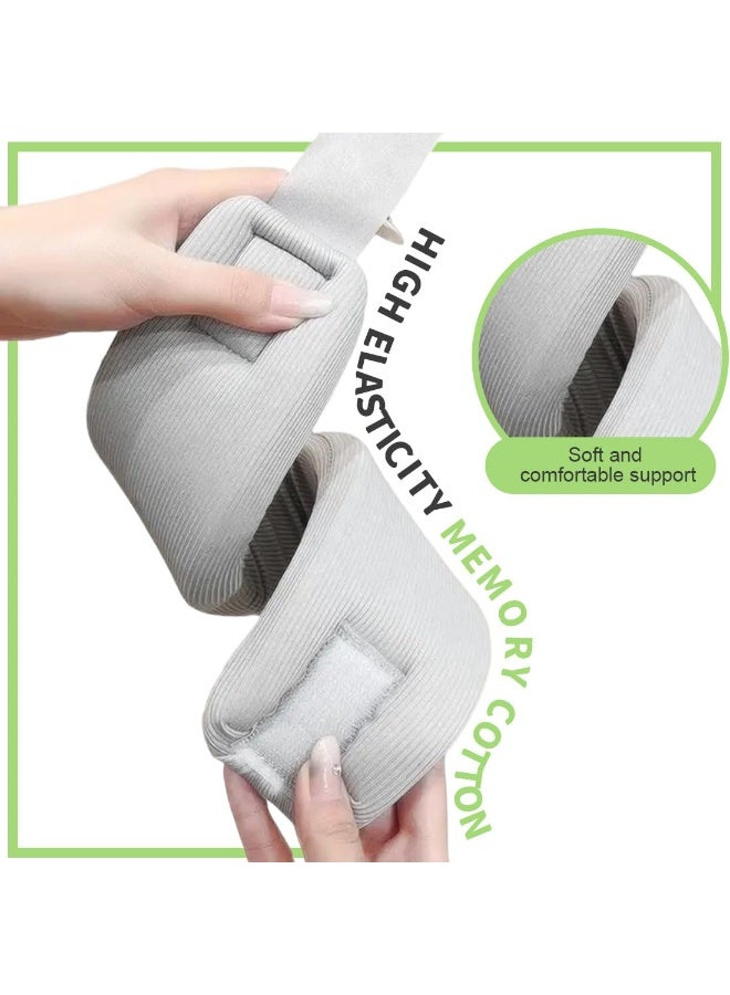 ديوتي دعامة للرقبة للنوم وتخفيف آلام الرقبة، طوق عنق من الفوم الناعم لدعم واستقامة العمود الفقري للرجال والنساء. - Image 3