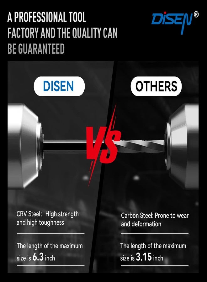 DISEN 26 Pieces Metric & SAE Size Hex Key Allen Wrench Set with Ball End, 1.27-10 MM & 1/20-3/8 Inch, Long Arm Ball Design, Chrome Vanadium Steel - Image 5