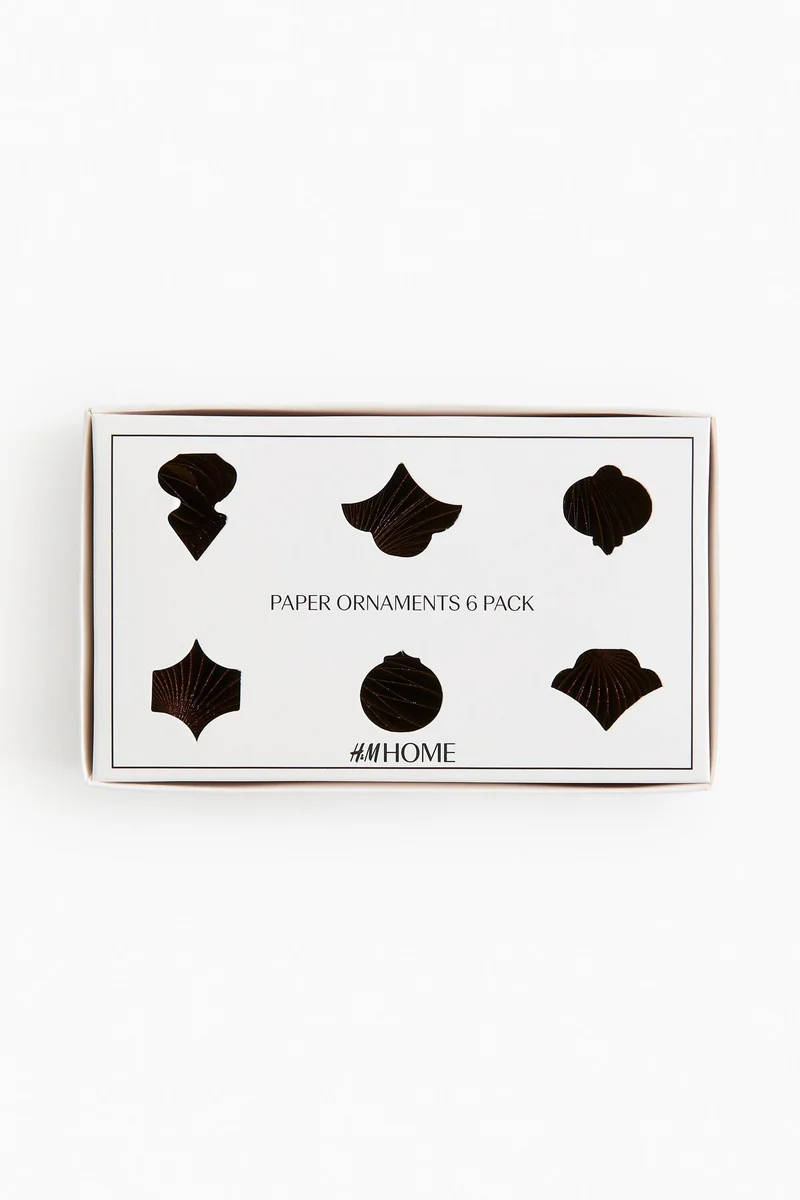 H&M 6-pack Christmas paper decorations