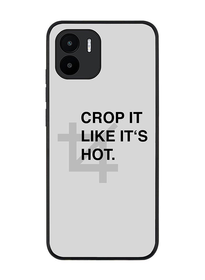 Stylizedd Rugged Black edge case for Xiaomi Redmi A2 / Xiaomi Redmi A1 Slim fit Soft Case Flexible Rubber Edges Anti Drop TPU Gel Thin Cover - Crop It  - Image 1