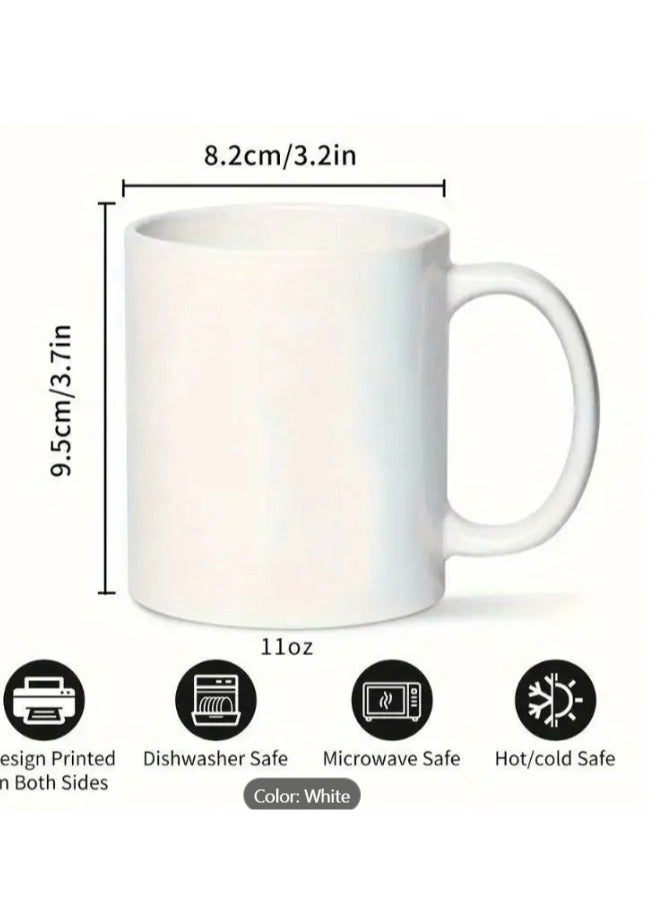 RYN Mug Ceramic Cup 11oz, Microwave Safe, Arab Your Opinion Arabic Meme Short Quotes Office Home Coffee Mug with Attitude in white - Image 4