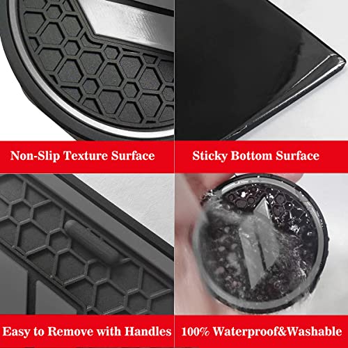 Auprite Anti Dust Mats for Dodge Challenger Accessories 2015 2016 2017 2018 2019 2020 2021 2022 2023,Custom Fits Cup Holder Liners Mats Door Pocket Center Console Liners, 11pcs/kit (Gray) - Image 5