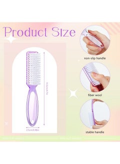 Patelai 30 Pcs Nail Scrubber Brushes Nail Brush For Cleaning Fingernails Handle Grip Manicure Brushes Pedicure Cleaning Brushes For Toes And Fingernail Cleaning, 5 Colors (Light Colors)  - Image 3