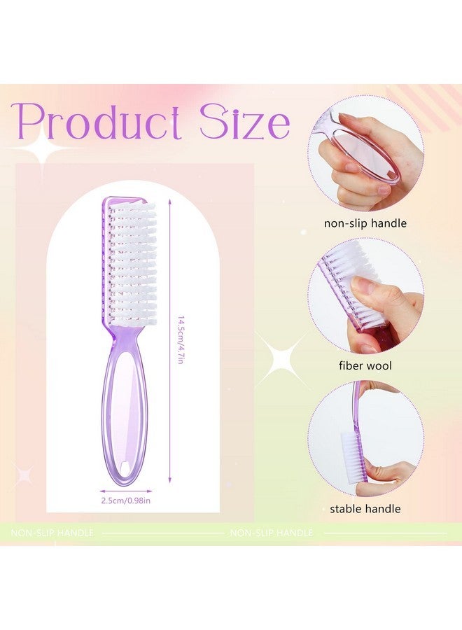 Patelai 30 Pcs Nail Scrubber Brushes Nail Brush For Cleaning Fingernails Handle Grip Manicure Brushes Pedicure Cleaning Brushes For Toes And Fingernail Cleaning, 5 Colors (Light Colors) - Image 3