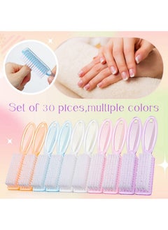 Patelai 30 Pcs Nail Scrubber Brushes Nail Brush For Cleaning Fingernails Handle Grip Manicure Brushes Pedicure Cleaning Brushes For Toes And Fingernail Cleaning, 5 Colors (Light Colors)  - Image 5