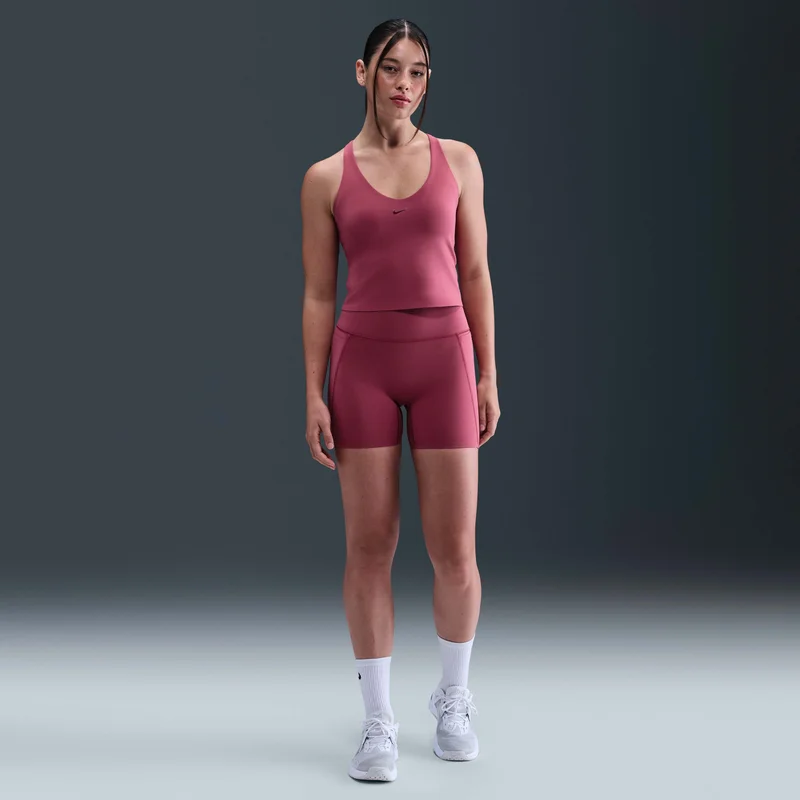 Nike Pink Women's Universa Medium-support Padded Sports Bra Tank for Women | Best Price UAE