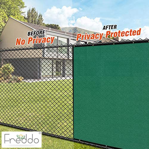 FREDDO Privacy Screen Fence Shade Net for Balcony, Garden, Terrace & Outdoor Fence Heavy Duty with Polyester Band, Brass Eyelets & Tie Cords (Olive Green, 5.8 x 12 Ft) - Image 2
