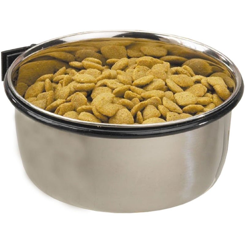 Pro Select ProSelect 8-Ounce Stainless Steel Coop Cups for Pet Food â€“ Pet Bowls Attaches Securely to Cage with Plate and Wingnut - Image 1