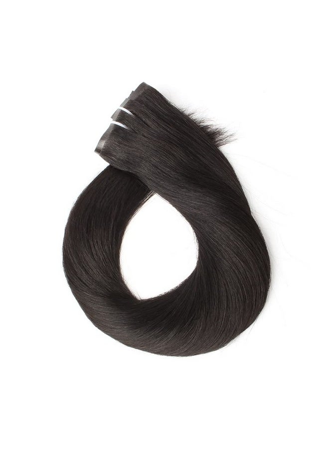 Sixstarhair - Hair Extensions Clip In Human Hair Brown Black Hair Extensions 16Inch Real Human Hair Straight Thick Hair 120G Pack With 8 Pieces Clips In Wefts - Image 1