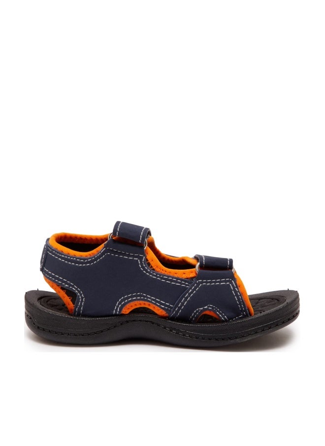 Skysole Double Strap Rugged Sport Sandals for Boys, Rubber Sole Summer Kids Sandals & Water Shoes, Orange/9-10 Toddler - Image 1