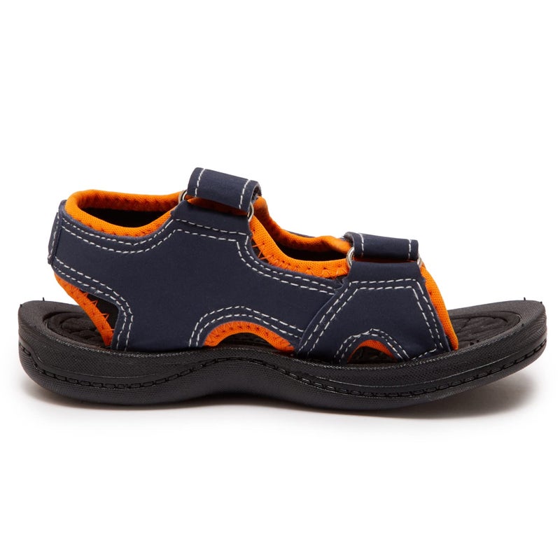 Skysole Double Strap Rugged Sport Sandals for Boys, Rubber Sole Summer Kids Sandals & Water Shoes, Orange/9-10 Toddler - Image 4