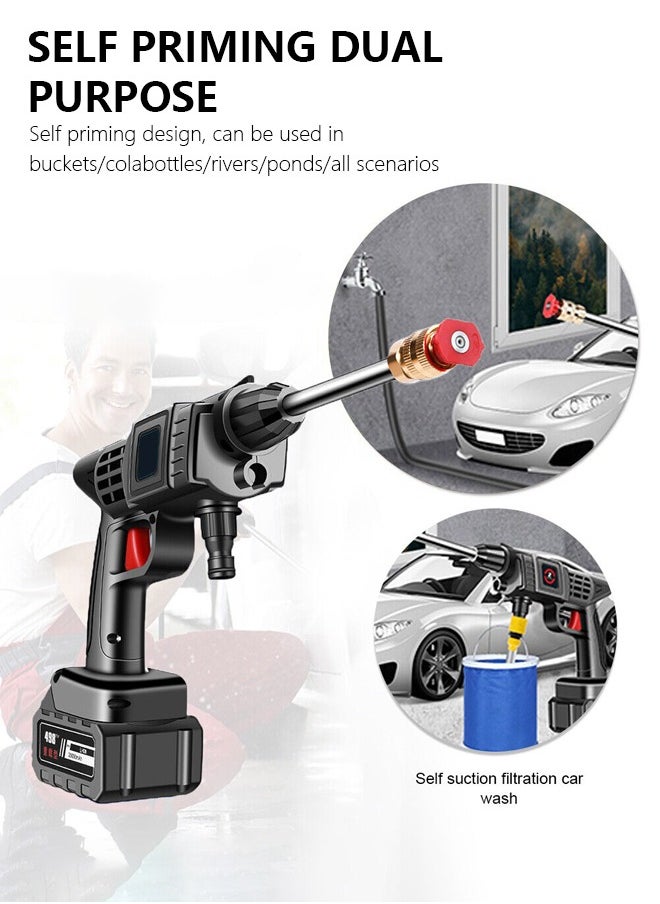 Occuwzz Cordless Pressure Washer Portable Lithium Battery Car Washer for Home Use High Pressure Washer for Cars Fence Driveway Home Patio  - Image 2