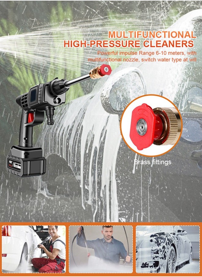 Occuwzz Cordless Pressure Washer Portable Lithium Battery Car Washer for Home Use High Pressure Washer for Cars Fence Driveway Home Patio  - Image 3