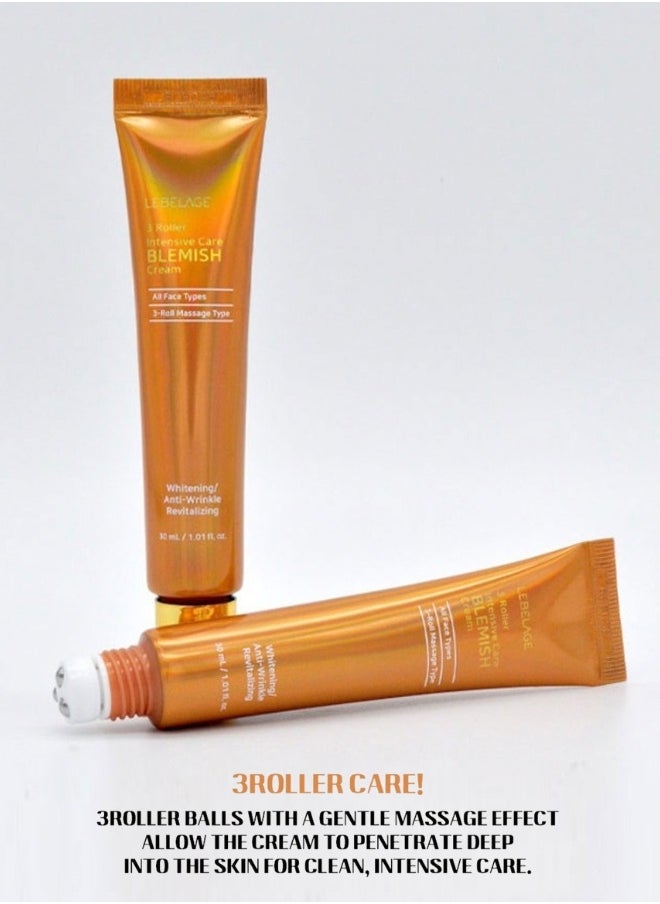 Lebelage THREE ROLLER INTENSIVE CARE BLEMISH CREAM (30ml) | KOREAN MADE SKIN CARE  - Image 2