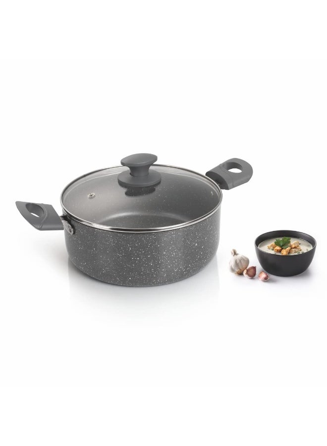 Alda Marbello Non Stick Casserole with Lid 28cm 8.0 Litre - Image 1