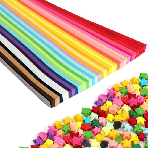 Loaengeo 1030 star origami paper paper star doublesided color origami paper DIY handmade star origami lucky star decorations27 colors - Image 1