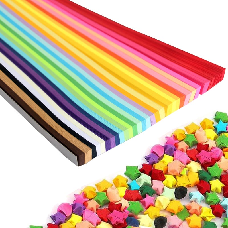 Loaengeo 1030 star origami paper paper star doublesided color origami paper DIY handmade star origami lucky star decorations27 colors - Image 3