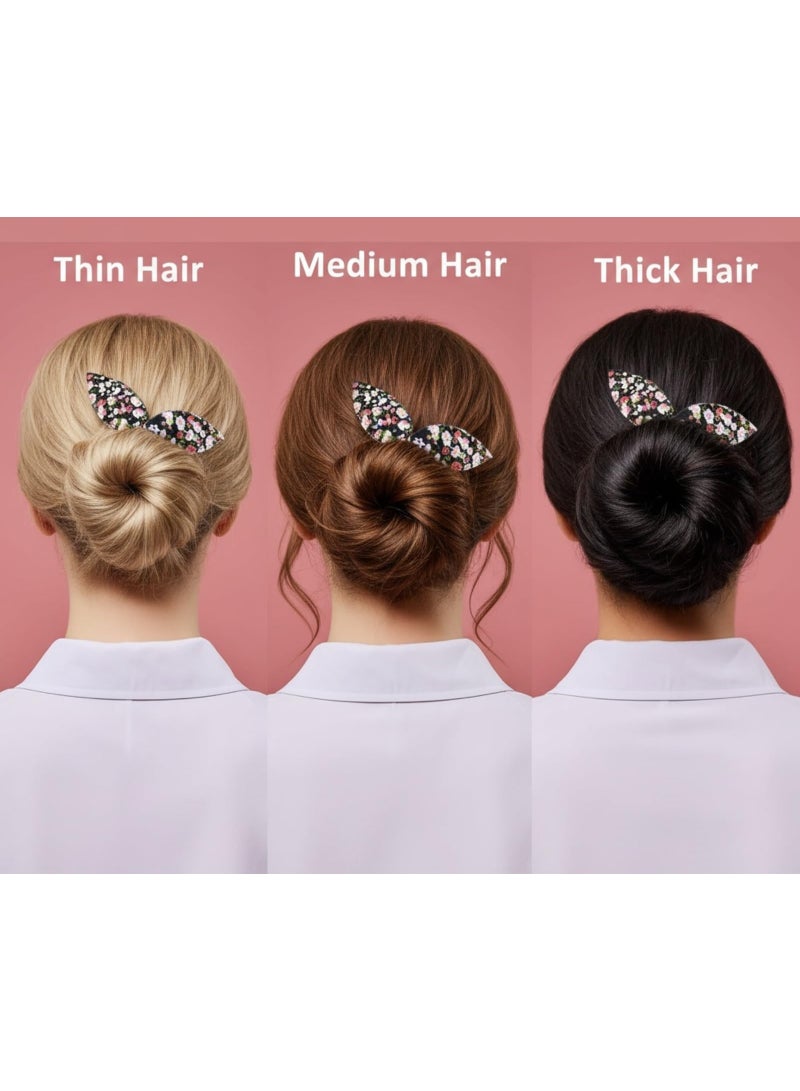 4 Pcs French Twist Hair Tool for Women, Soft Sponge Updo Bun Shaper for Fine Medium Thick Hair, Easy Hair Styling Accessories for Quick Updo, Work Party Weddin - Image 4