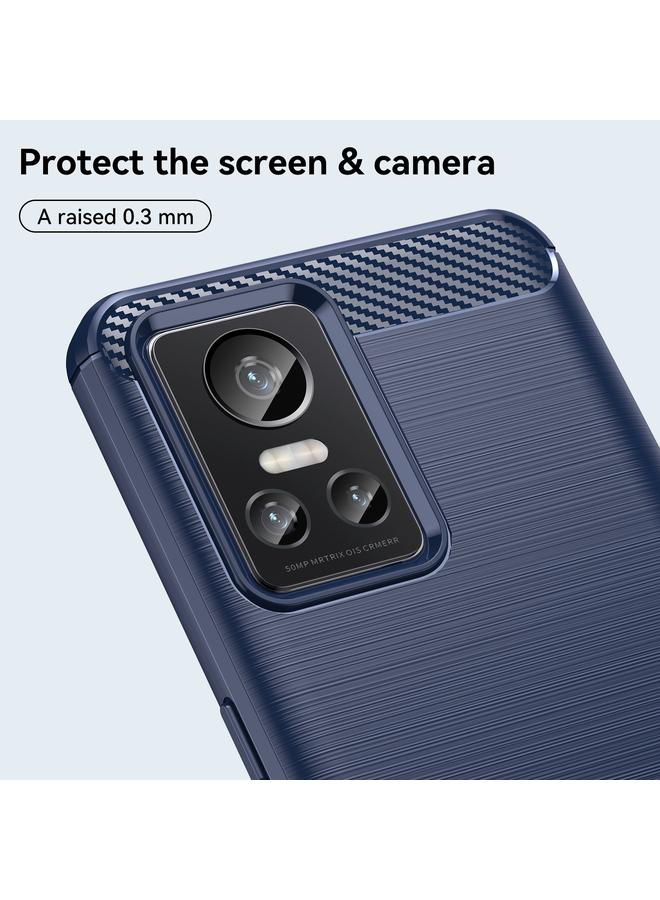 S-TOP Case For Realme GT Neo3 Brushed Texture Carbon Fiber TPU Phone Case - Image 5