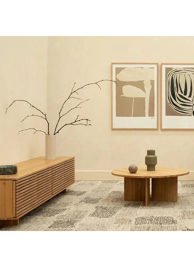 هومزمارت - طاولة قهوة ام دي اف  بيج - 80×80×50 سم - Image 1